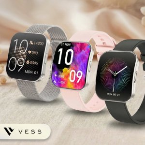 Smartwatch VESS SMARTWATCH ZEGAREK DAMSKI ZAOKRĄGLONY EKRAN 3D MENU PL AMOLED + 4 PASKI 9