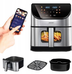 Frytkownica beztłuszczowa MPM Frytkownica beztłuszczowa MPM MFR10M 1500W 6L do do Smażenia Pieczenia 7