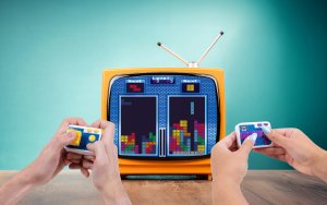 Tetris Duel Konsola Gra Tv Retro Arcade Dla Dwóch Graczy 2x Pad Plug & Play / 320142 11
