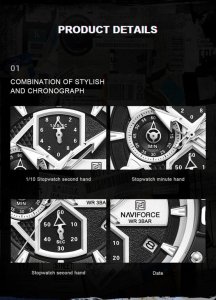 Zegarek Naviforce ZEGAREK MĘSKI NAVIFORCE NF8018T - CHRONOGRAF 2