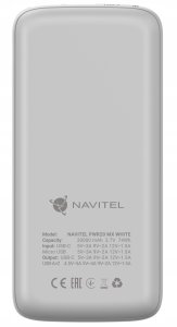 Powerbank Navitel Powerbank Navitel PWR20 MX 20000mAh 22,5W 2x USB-A / USB-C / microUSB Biały 4