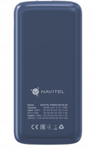 Powerbank Navitel Powerbank Navitel PWR20 MX 20000mAh 22,5W Szybkie ładowanie Niebieski 4