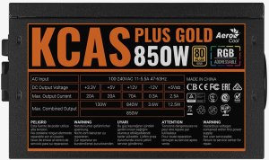 Zasilacz Zasilacz do komputera Aerocool KCAS PLUS GOLD 850W 80+ Gold 120mm ATX 10