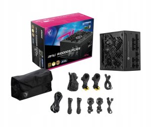 Zasilacz Zasilacz MSI MPG A1000GS PCIE5 1000W 80+ Gold Czarny 4