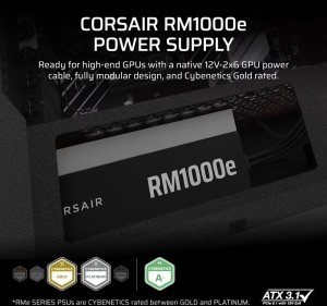 Zasilacz Zasilacz Corsair RM1000e 2025 1000W 80+ Platinum 6