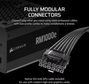 Zasilacz Zasilacz Corsair RM1000e 2025 1000W 80+ Platinum 7