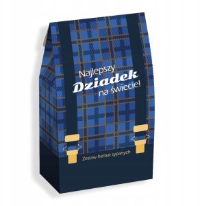 Cup&You PREZENT UPOMINEK PODARUNEK NA DZIEŃ DZIADKA URODZINY 10 SMAKÓW HERBAT SYPANYCH PREMIUM GIFT BOX KOSZ PUDEŁKO ZESTAW PREZENTOWY UPOMINKOWY 3
