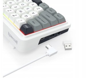 Klawiatura Klawiatura mechaniczna Redragon Draconic V2 K730WGP-RGB-PRO Biało-Szara 4