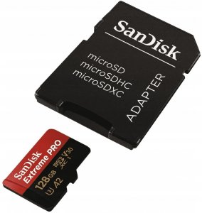 Karta Karta pamięci SanDisk microSDXC 128GB Extreme Pro 200/90MB/s Adapter 3
