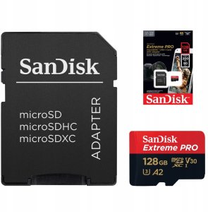 Karta Karta pamięci SanDisk microSDXC 128GB Extreme Pro 200/90MB/s Adapter 9