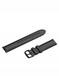 Huami Sk&oacute;rzany pasek Amazfit, klasyczny, szerokość 20 mm, długość 164-228mm - czarny 2