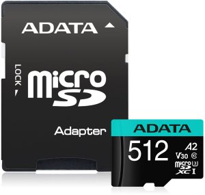 Karta ADATA Karta microSD Premier Pro 512 GB UHS1 U3 V30 A2 + adapter 2