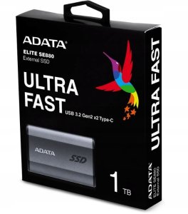 Dysk zewnętrzny SSD Dysk zewnętrzny SSD 1TB Adata Elite SE880 2000 MB/s S.M.A.R.T USB 3.2 Typ C 6