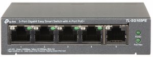 Switch SWITCH TP-LINK TL-SG105PE 5X GIGABIT 4X POE+ 6