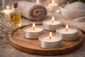 AgdExpert Podgrzewacze sojowe XXL 57x22 Zapach Cedr i Szafran 6 szt Tealight No.13 4