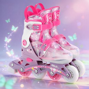 Rolki Nils Extreme NJ1025 ŁYŻWOROLKI FLIPZY RÓŻOWE ROZM. S(31-34) NILS FUN 2