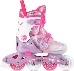 Rolki Nils Extreme NJ1025 ŁYŻWOROLKI FLIPZY RÓŻOWE ROZM. S(31-34) NILS FUN 4