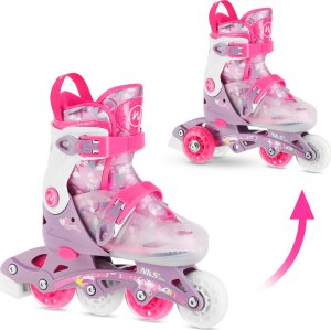 Rolki Nils Extreme NJ1025 ŁYŻWOROLKI FLIPZY RÓŻOWE ROZM. S(31-34) NILS FUN 5