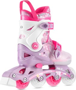 Rolki Nils Extreme NJ1025 ŁYŻWOROLKI FLIPZY RÓŻOWE ROZM. S(31-34) NILS FUN 7