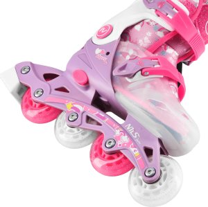 Rolki Nils Extreme NJ1025 ŁYŻWOROLKI FLIPZY RÓŻOWE ROZM. S(31-34) NILS FUN 10