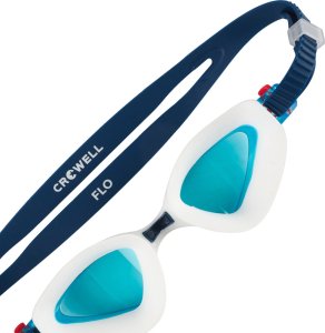 Crowell Okulary pływackie Crowell GS20 Flo biało-niebieskie 5