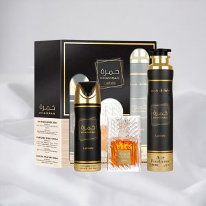 SET LATTAFA Khamrah EDP spray 100ml + DEO spray 200ml + AIR FRESHENER 300ml 2