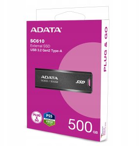 Dysk zewnętrzny SSD Dysk SSD zewnętrzny Adata SC610 500GB USB 3.2 Czarny 11