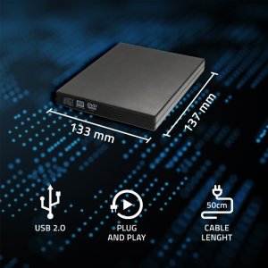 Odtwarzacz Blu-ray Przenośna Nagrywarka Zewnętrzna Napęd Optyczny Odtwarzacz DVD-RW CD USB 2.0 7