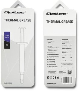 Pasta termoprzewodząca Qoltec Pasta termoprzewodząca 11W/m-K 2g Grey 3