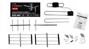 Antena RTV Antena zewnętrzna DVB-T2 UHF+VHF TAMDEL TAZ-08 11