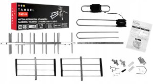 Antena RTV Antena zewnętrzna DVB-T2 UHF+VHF TAMDEL TAZ-19 8