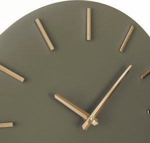Lumarko ZEGAR ŚCIENNY ALUMINIOWY ZIELONY ŚR. 35,5CM MICA 2