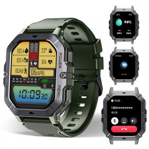 Smartwatch Oukitel Smartwatch Oukitel BT101 2,02" 410 mAh zielony AMOLED SpO2 Bluetooth 5ATM 2