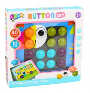 LeanToys Kreatywne Puzzle Geometryczne Mozaika Układanka Edukacyjna Grzybki 53 el. 6