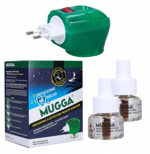 Mugga Urządzenie elektryczne z wkładem na komary Mugga 45 nocy 35ml + 4x Wkład płyn na komary Mugga 45 nocy 35ml 3