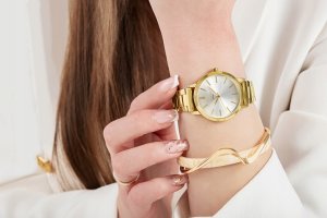 Zegarek Giewont Zegarek Damski Giewont Sapphire Złoto Srebrny GW2360-B2 4