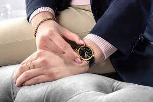 Zegarek Giewont Zegarek Damski Giewont Sapphire Złoto Czarny GW2360-B4 6