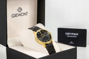 Zegarek Giewont Zegarek Damski Giewont Sapphire Złoto Czarny GW2360-B4 9