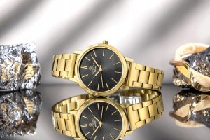 Zegarek Giewont Zegarek Damski Giewont Sapphire Złoto Czarny GW2360-B3 7