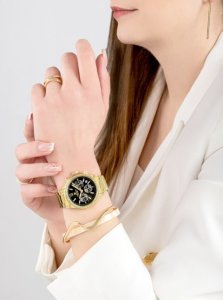 Zegarek Giewont Zegarek Damski Giewont Sapphire Złoto Czarny GW3670-B3 2