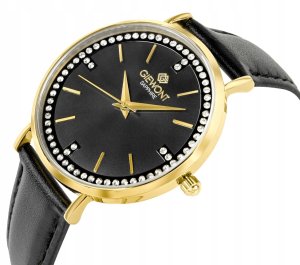 Zegarek Giewont Zegarek Damski Giewont Sapphire Złoto Czarny GW5390-A4 2