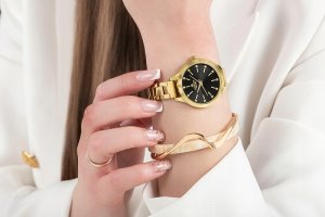 Zegarek Giewont Zegarek Damski Giewont Sapphire Złoto Czarny GW2720-B3 4