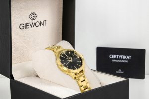 Zegarek Giewont Zegarek Damski Giewont Sapphire Złoto Czarny GW2720-B3 9
