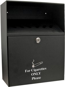 QConnect Popielniczka ścienna Q-CONNECT, 7l, czarna 2