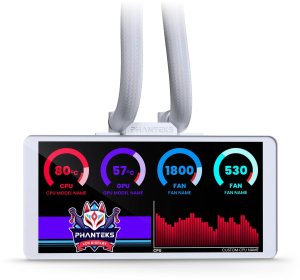 Chłodzenie wodne Phanteks Glacier One 360M25 LCD chłodzenie wodne AiO, 6-calowy wyświetlacz - 360mm, biały 2