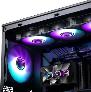 Chłodzenie wodne Phanteks Glacier One 360M25 LCD chłodzenie wodne AiO 6-calowy wyświetlacz - 360mm czarny 2