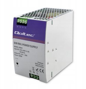 Qoltec Qoltec Przemysłowy zasilacz na szynę DIN 480W 24V 2