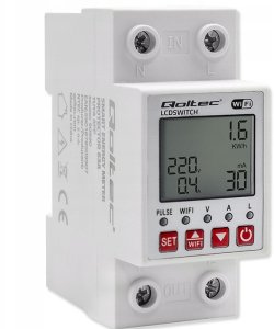 Qoltec Qoltec Inteligentny przekaźnik 63A WiFi z licznikiem prądu DIN Tuya Timer 5