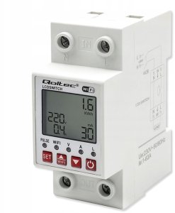 Qoltec Qoltec Inteligentny przekaźnik 63A WiFi z licznikiem prądu DIN Tuya Timer 7