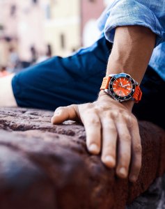 Zegarek Swiss Military Hanowa Zegarek męski Swiss Military by Chrono SMA34092.07 pomarańczowy 5